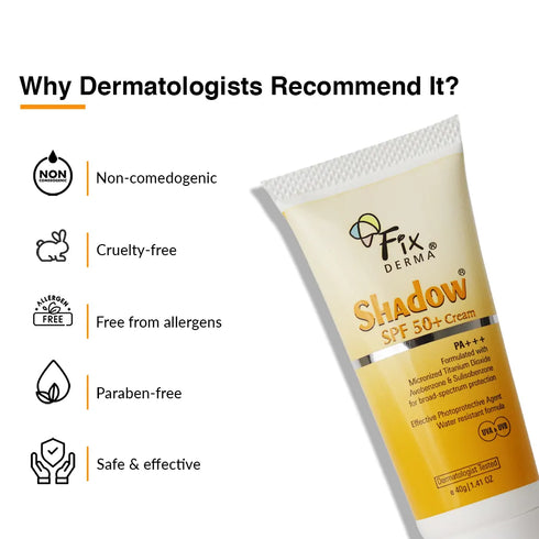 Fixderma Skincare Shadow Sunscreen For Oily Skin Spf 30+ Gel - Acne Prone